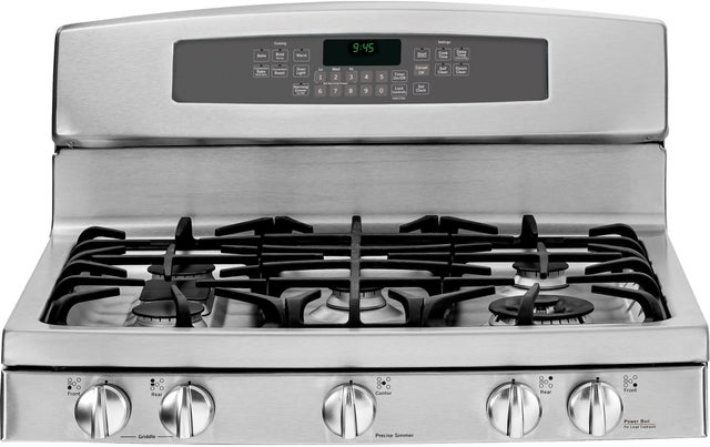 GE PGB945SEFSS 30" Freestanding Gas Range with 5 Sealed Burners, ...