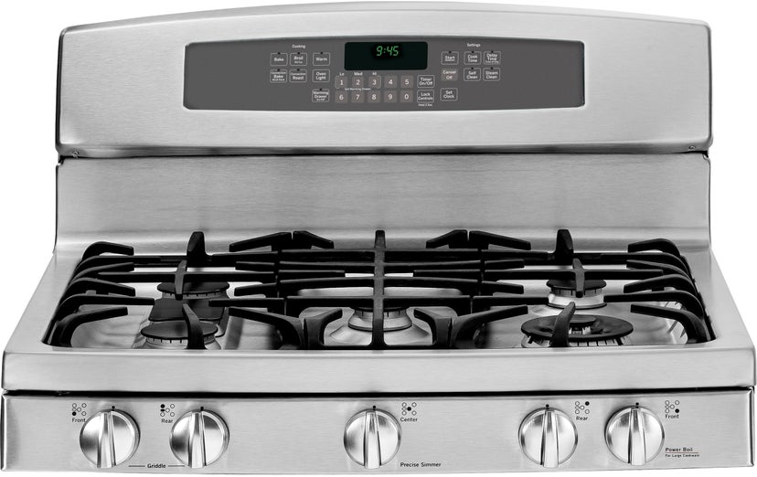 GE PGB945SEFSS 30" Freestanding Gas Range with 5 Sealed Burners, ...