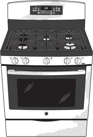 GE PGB945SEFSS 30" Freestanding Gas Range with 5 Sealed Burners, ...