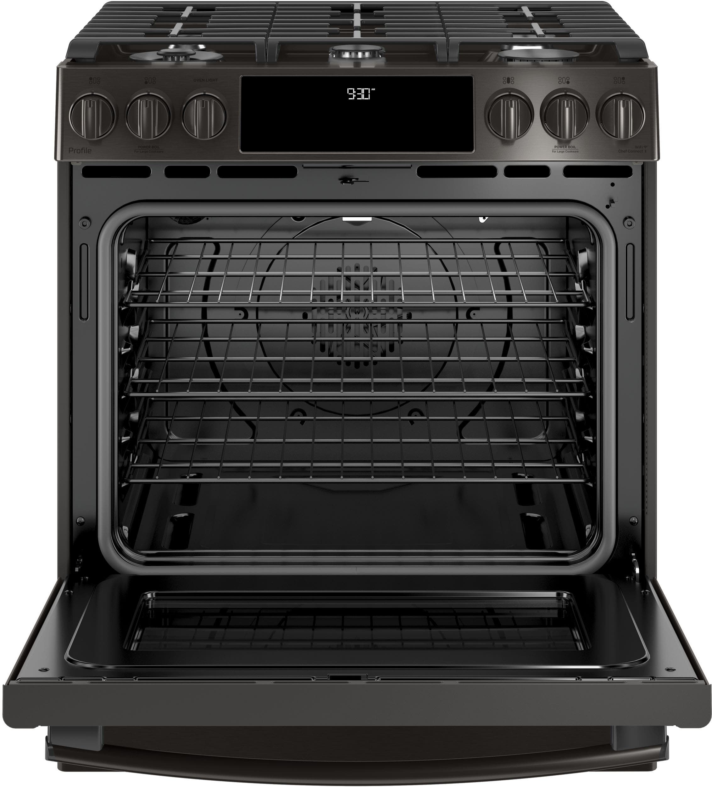 GE PGS930BELTS Black Stainless Steel