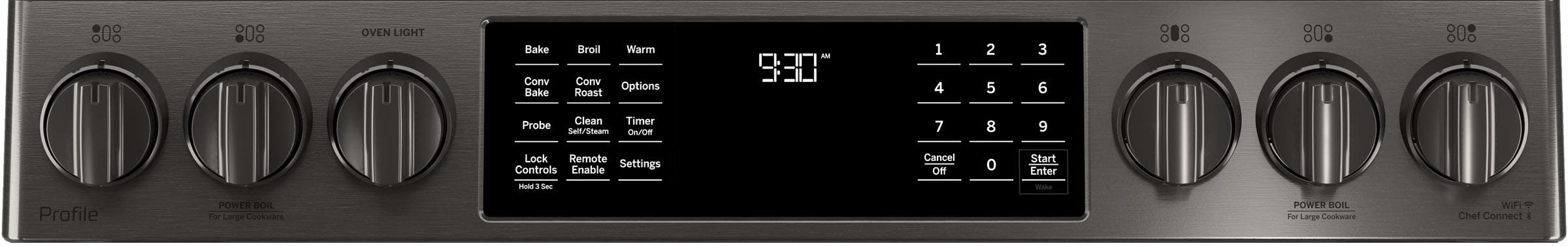 GE PGS930BELTS Black Stainless Steel