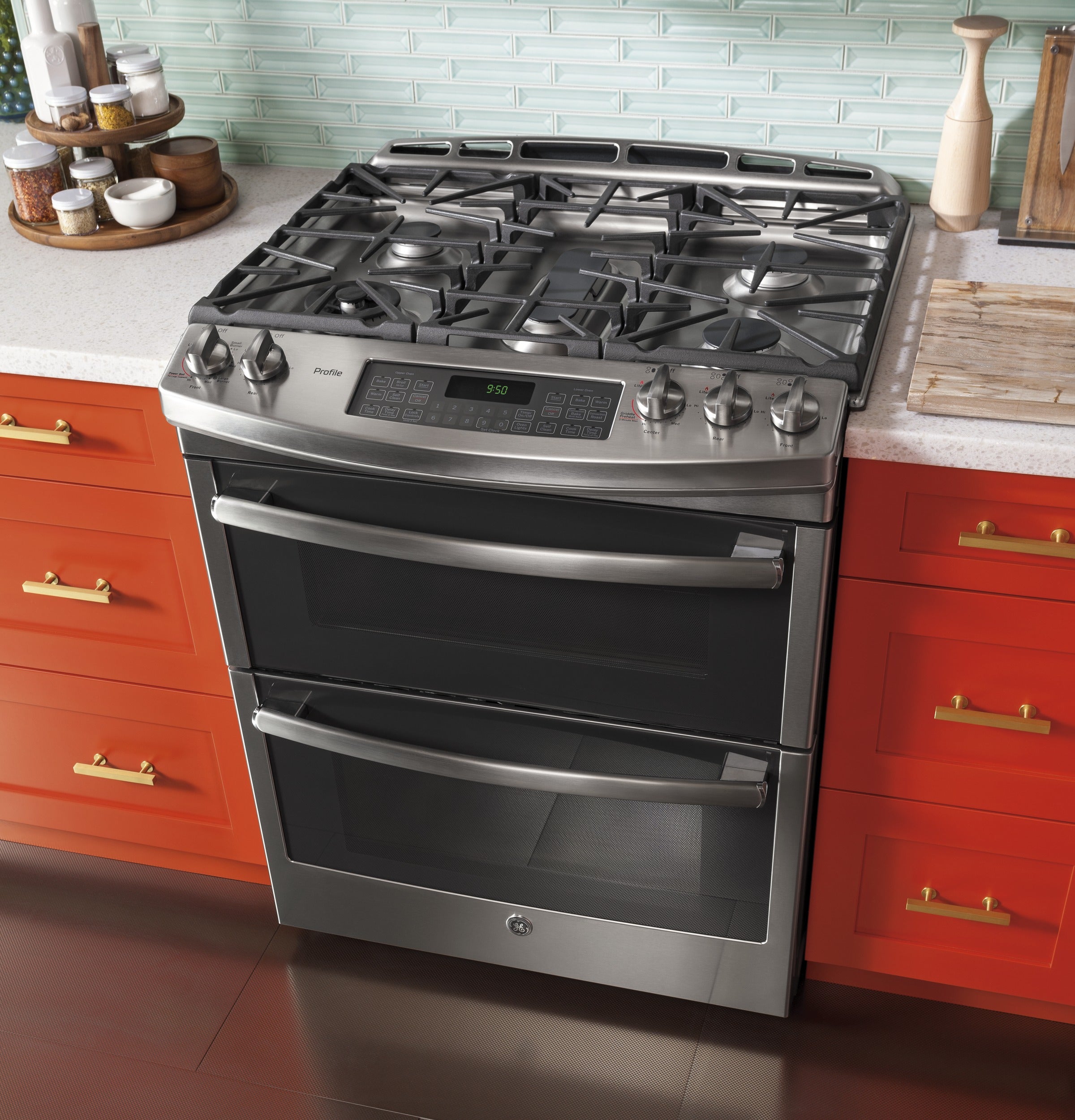 GE Profile Slide In Gas Double Oven Range - Thumbnail 5