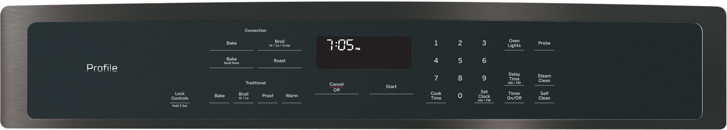 GE PT7050BLTS Black Stainless Steel