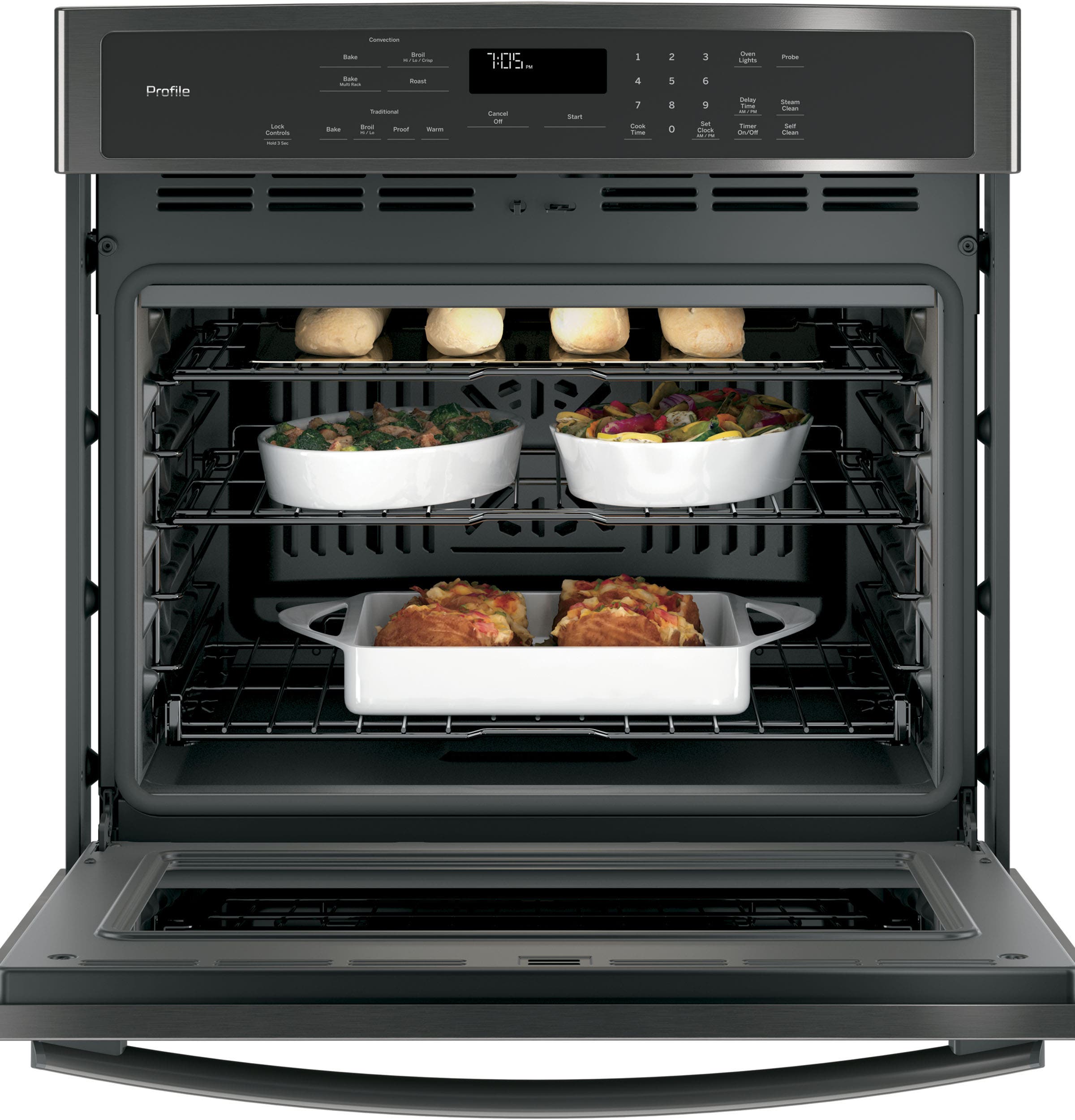 GE PT7050BLTS Black Stainless Steel