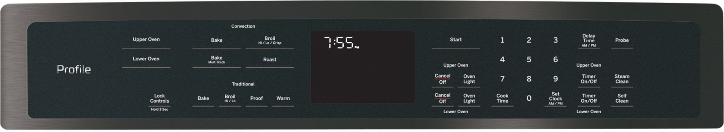 GE PT7550BLTS Black Stainless