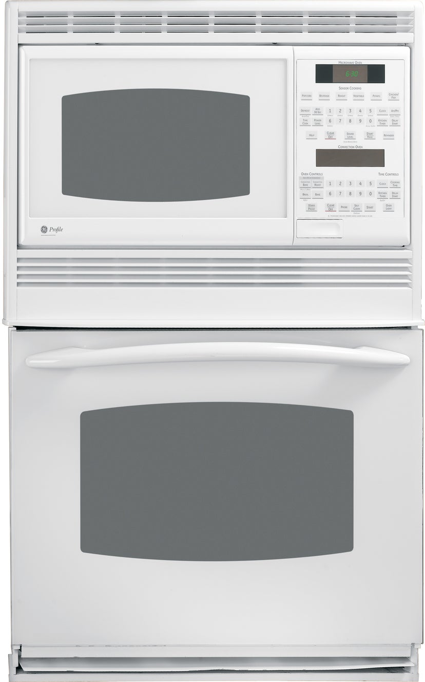 GE PT970DRWW 30" Combination Double Electric Wall Oven with 4.4...