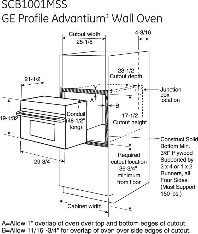 GE SCB1000MWW White