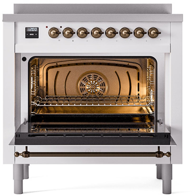 Ilve UPI366NMPRAB 36 inch All Electric Range: Ral Burnt