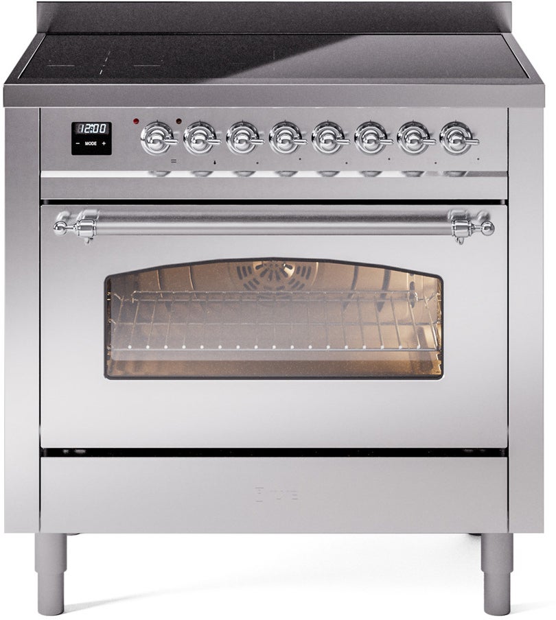 Ilve UPI366NMPSSC 36 inch All Electric Range: Stainless Steel Chrome