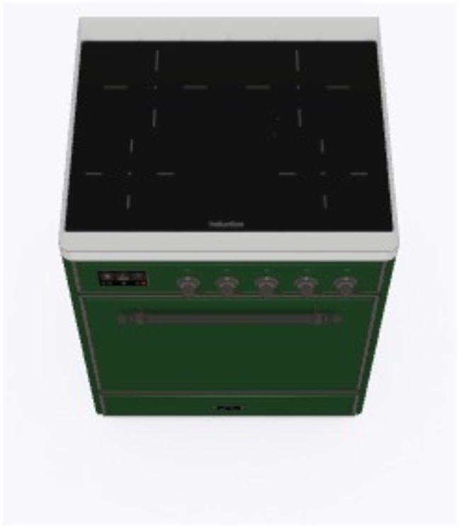 Ilve UMI30QNE3EGB Emerald Green W/ Bronze Trim