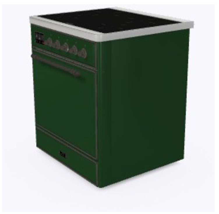 Ilve UMI30QNE3EGB Emerald Green W/ Bronze Trim