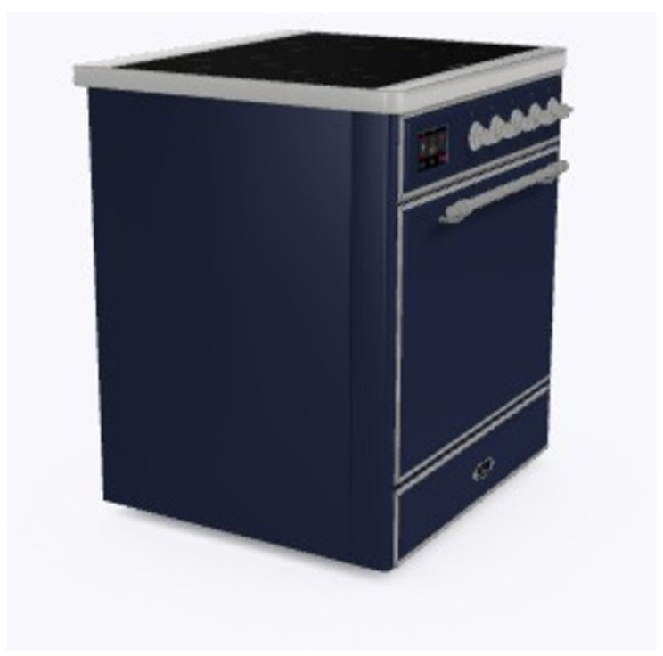 Ilve UMI30QNE3MBC Midnight Blue W/ Chrome Trim