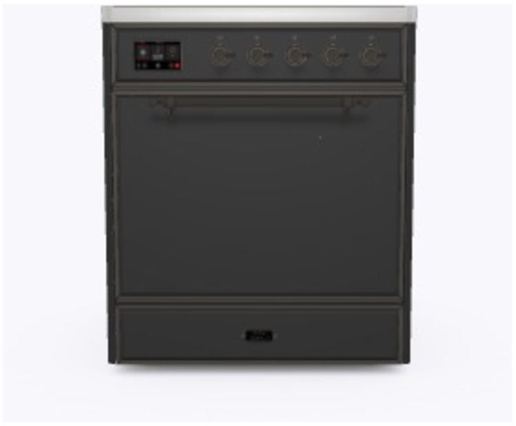 Ilve UMI30QNE3MGB Matte Graphite W/ Bronze Trim