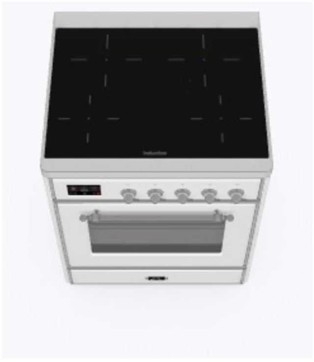 Ilve UMI30NE3WHC 30" Freestanding Electric Induction Range w/ 4 Ele...