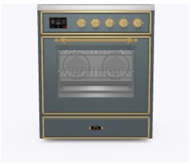 Ilve UMI30NE3BGG 30" Freestanding Electric Induction Range w/ 4 Ele...