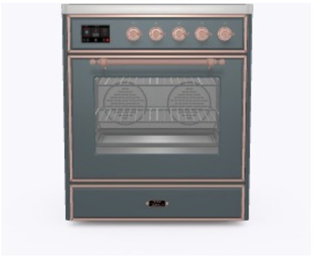 Ilve UMI30NE3BGP 30" Freestanding Electric Induction Range w/ 4 Ele...