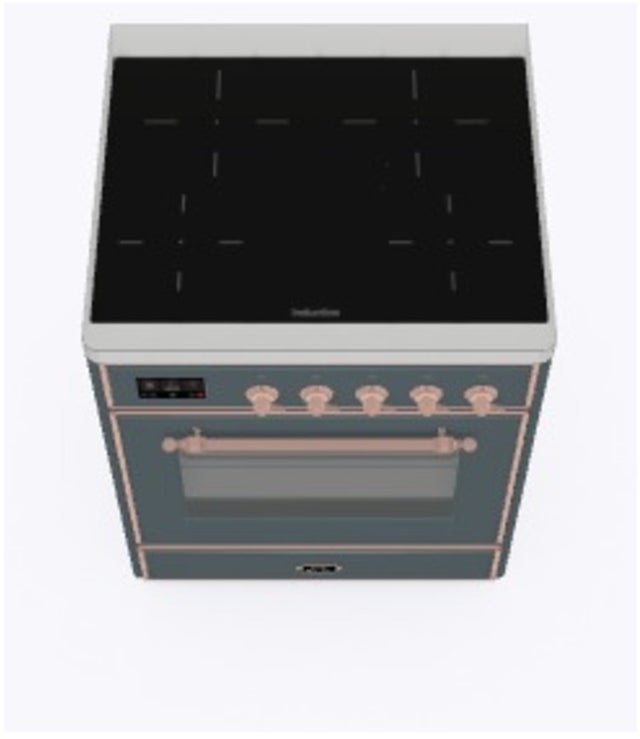 Ilve UMI30NE3BGP 30" Freestanding Electric Induction Range w/ 4 Ele...