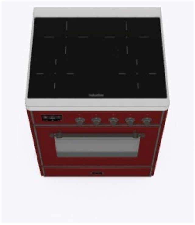 Ilve UMI30NE3BUB 30" Freestanding Electric Induction Range w/ 4 Ele...