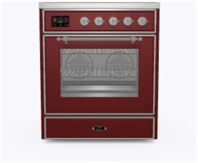 Ilve UMI30NE3BUC 30" Freestanding Electric Induction Range w/ 4 Ele...