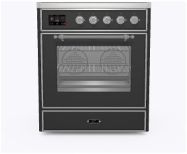 Ilve UMI30NE3MGC 30" Freestanding Electric Induction Range w/ 4 Ele...