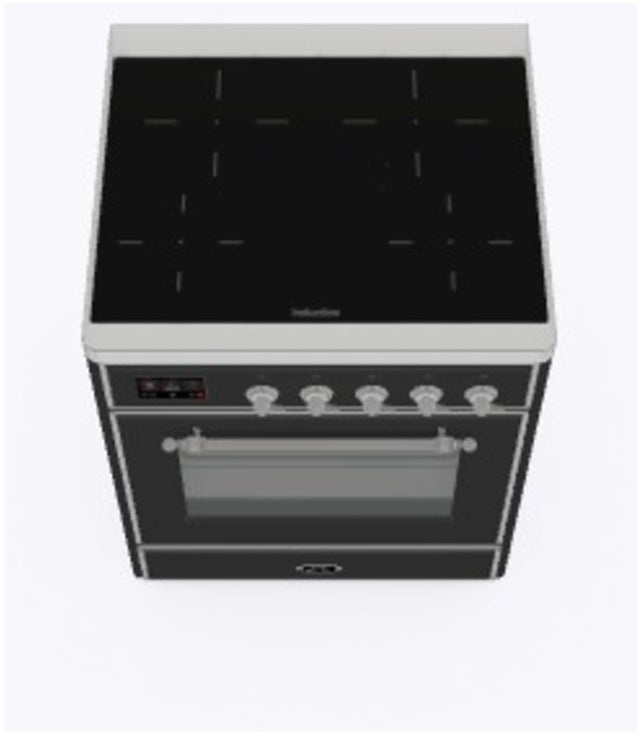 Ilve UMI30NE3MGC 30" Freestanding Electric Induction Range w/ 4 Ele...