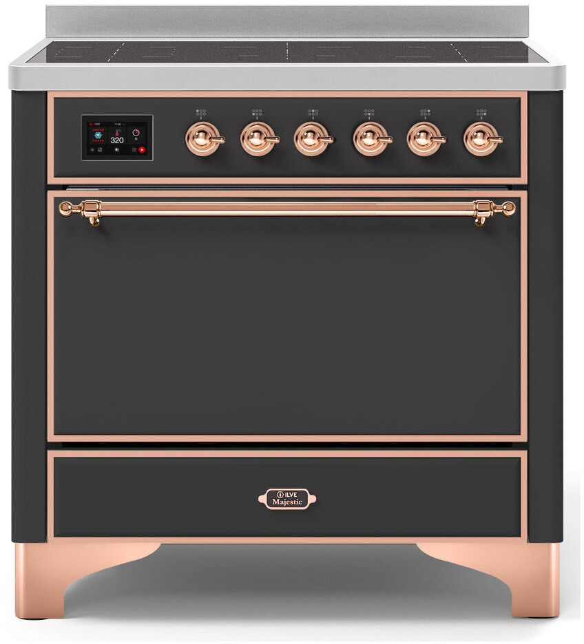 Ilve UMI09QNS3MGP Matte Graphite W/ Copper Trim