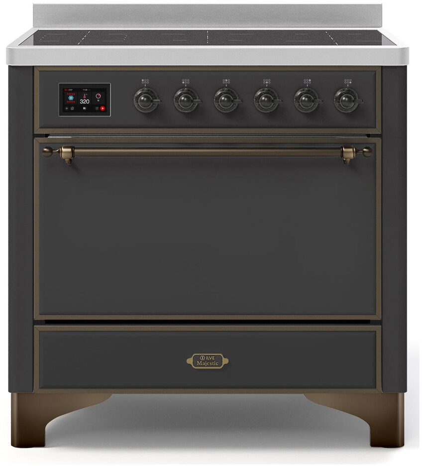 Ilve UMI09QNS3MGB Matte Graphite W/ Bronze Trim