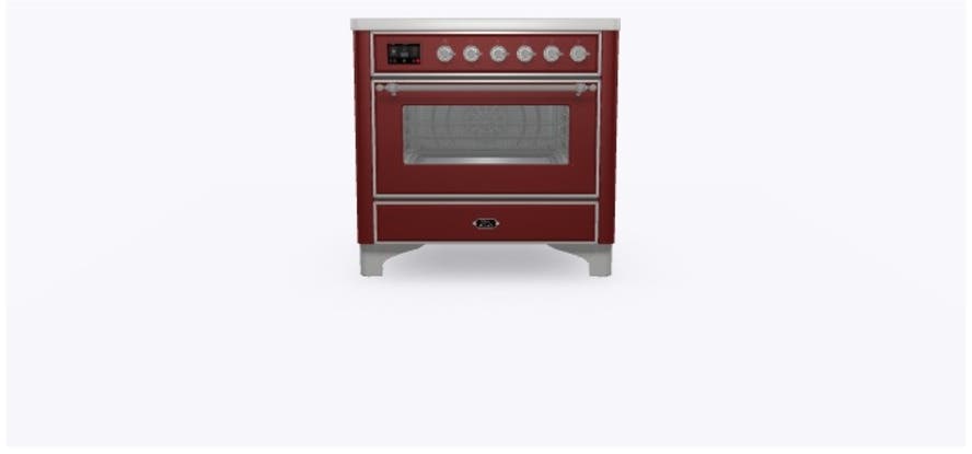 Ilve UMI09NS3BUC Burgundy W/ Chrome Trim