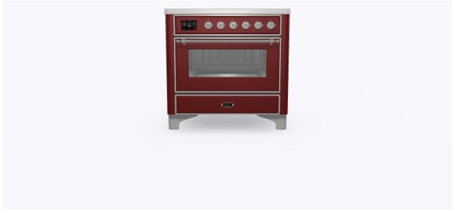 Ilve UMI09NS3BUC 36" Freestanding Electric Induction Range w/ 5 Ele...