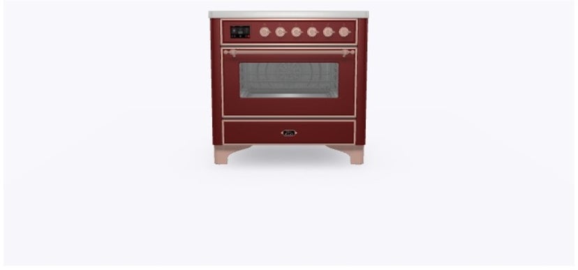 Ilve UMI09NS3BUP 36" Freestanding Electric Induction Range w/ 5 Ele...