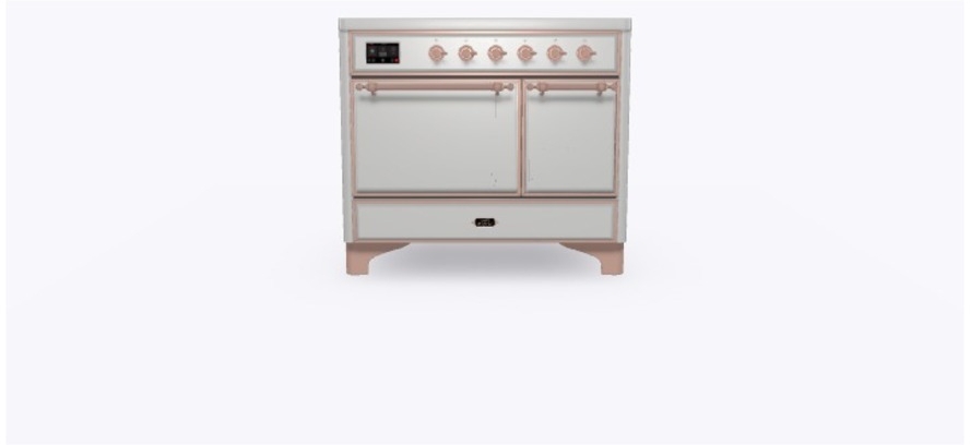 Ilve UMDI10QNS3SSP Stainless Steel W/ Copper Trim