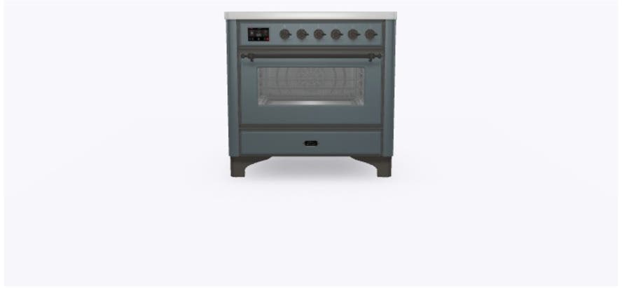 Ilve UMI09NS3BGB Blue Grey W/ Bronze Trim