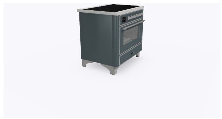 Ilve UMI09NS3BGC Blue Grey W/ Chrome Trim