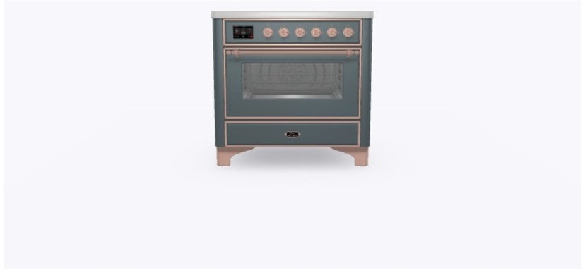 Ilve UMI09NS3BGP 36" Freestanding Electric Induction Range w/ 5 Ele...