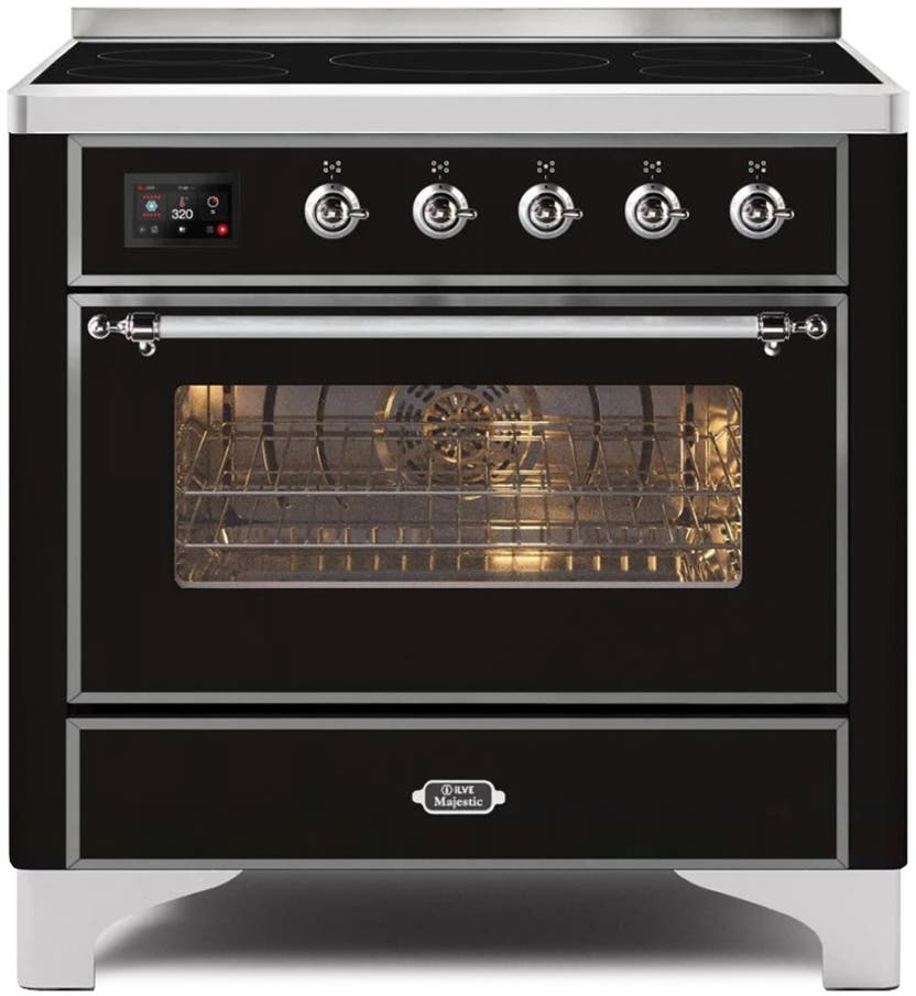 Ilve UMI09NS3BKC Glossy Black W/ Chrome Trim