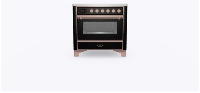 Ilve UMI09NS3BKP 36" Freestanding Electric Induction Range w/ 5 Ele...