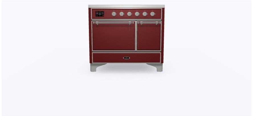 Ilve UMDI10QNS3BUC Burgundy W/ Chrome Trim
