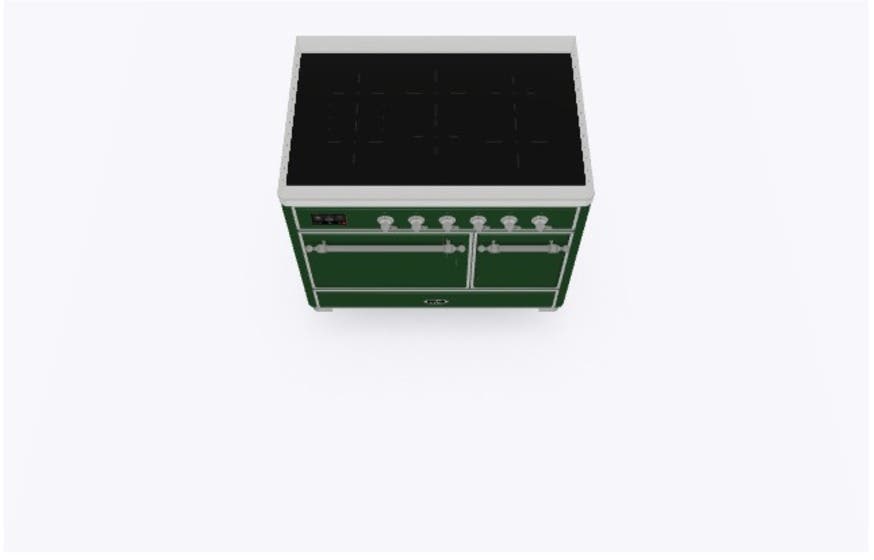 Ilve UMDI10QNS3EGC Emerald Green W/ Chrome Trim