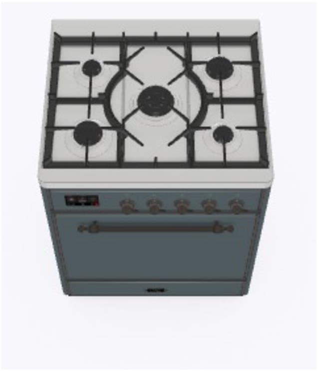 Ilve UM30DQNE3BGBLP Liquid Propane In Blue Grey W/ Bronze Trim