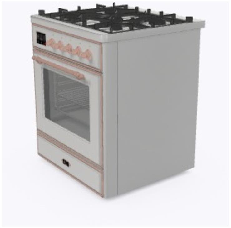 Ilve UM30DNE3SSP Natural Gas In Stainless Steel W/ Copper Trim