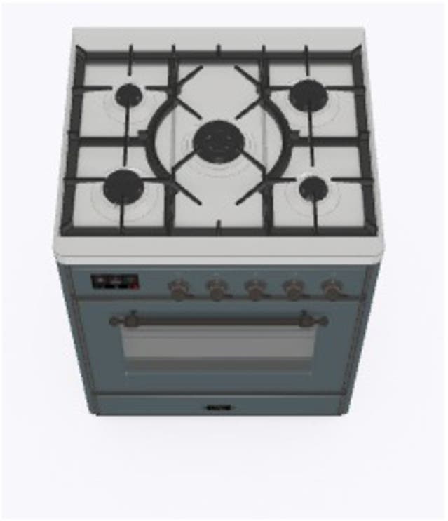 Ilve UM30DNE3BGB Natural Gas In Blue Grey W/ Bronze Trim