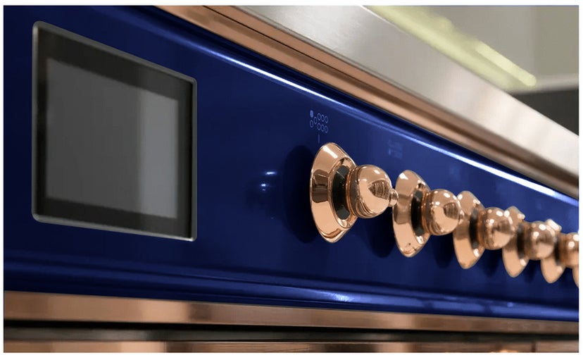 Ilve UM15FDQNS3MBP 60" Dual Fuel Range w/ 9 Sealed Burners, Double Ov...