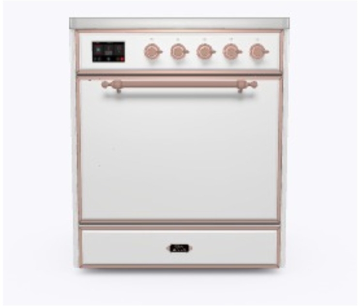 Ilve UMI30QNE3RAP Ral Custom Color With Copper Knobs