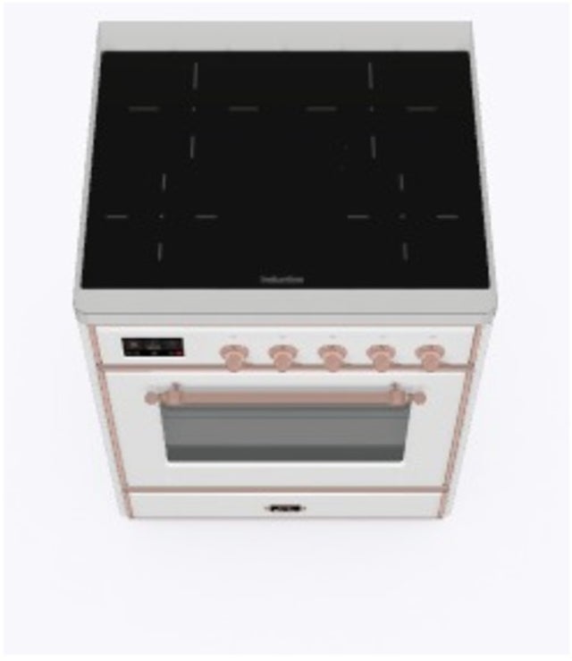 Ilve UMI30NE3RAP 30" Freestanding Electric Induction Range w/ 4 Ele...