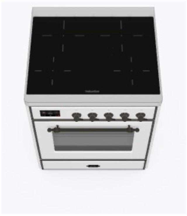 Ilve UMI30NE3RAB 30" Freestanding Electric Induction Range w/ 4 Ele...