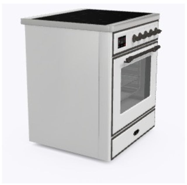 Ilve UMI30NE3RAB 30" Freestanding Electric Induction Range w/ 4 Ele...