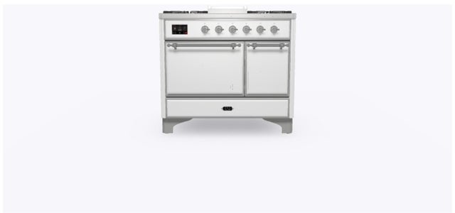 Ilve UMD10FDQNS3RAC 40" Dual Fuel Freestanding Range w/ 6 Sealed Burne...