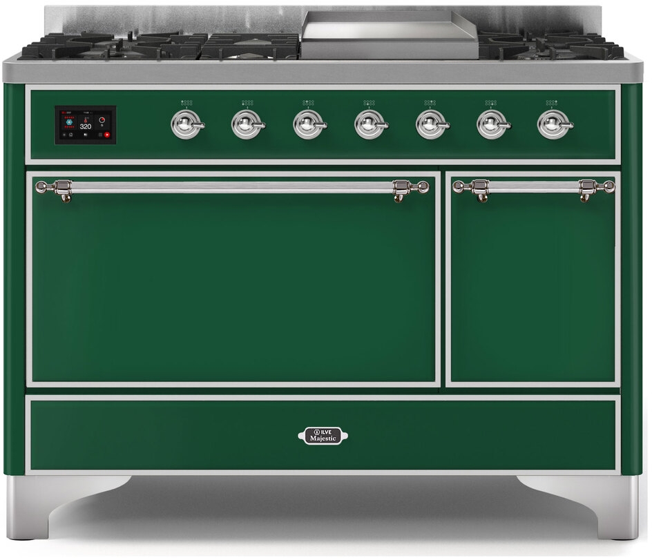 Ilve UM12FDQNS3EGCLP Liquid Propane In Emerald Green W/ Chrome Trim