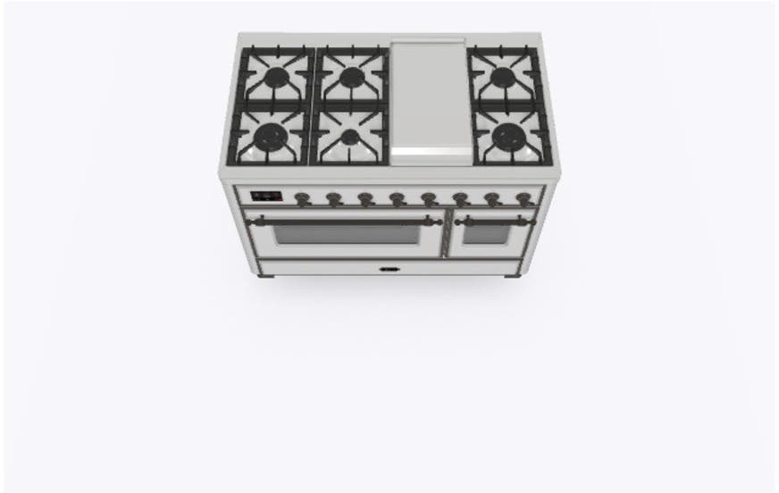 Ilve UM12FDNS3SSB Natural Gas In Stainless Steel W/ Bronze Trim
