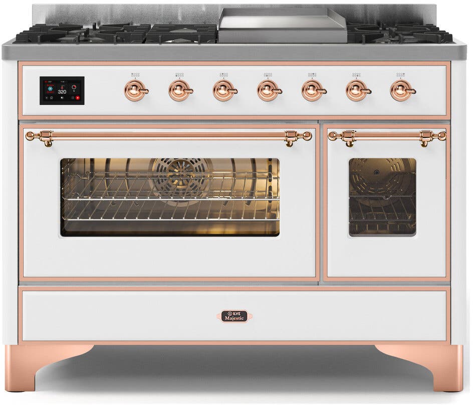 Ilve UM12FDNS3WHP Natural Gas In White W/ Copper Trim